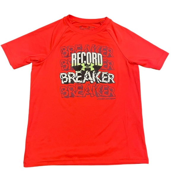 UNDER ARMOUR Boy's Record Breaker T-shirt Youth Small. - Picture 2 of 3